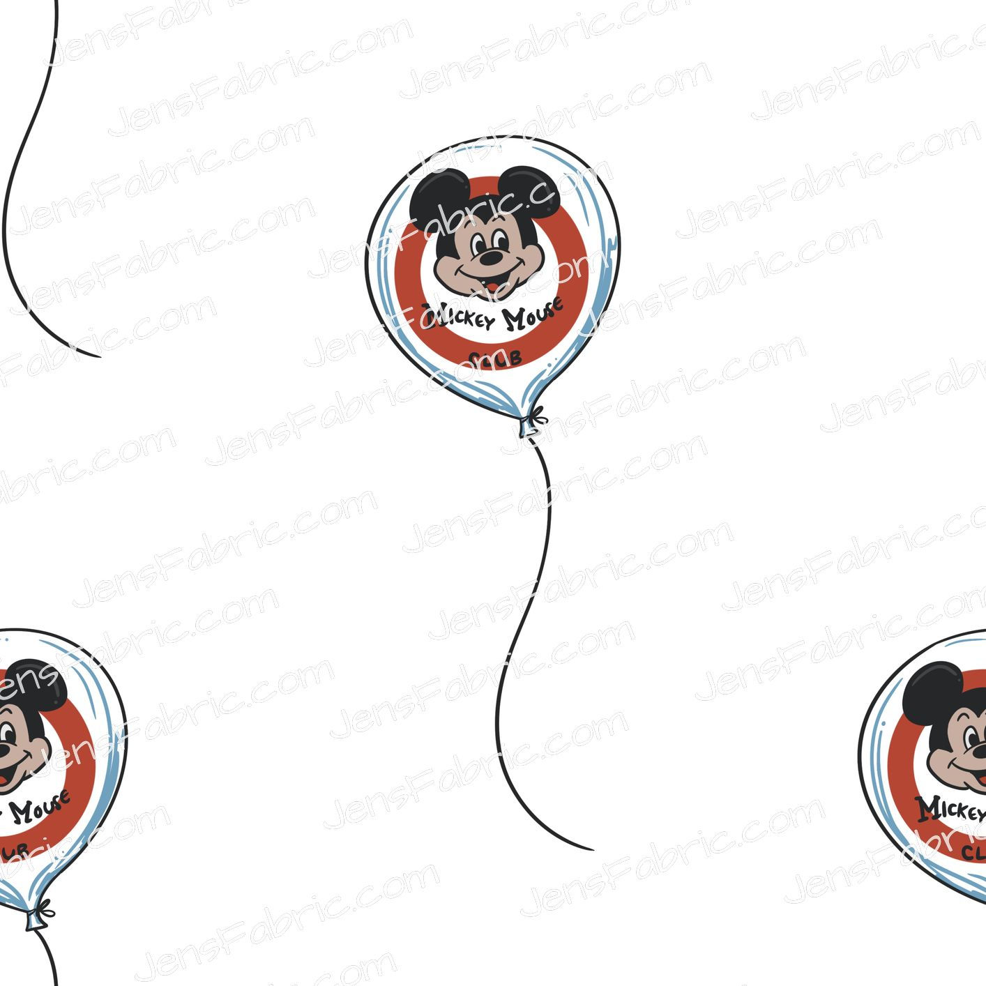 HHarlow Designs: Mickey Mouse Club Balloons on White