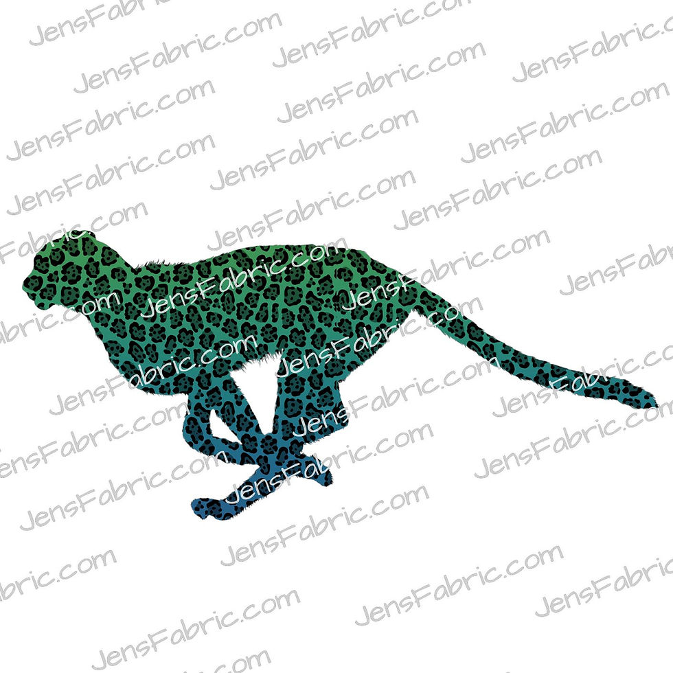 Wild Safari Panel Running Cheetah Green