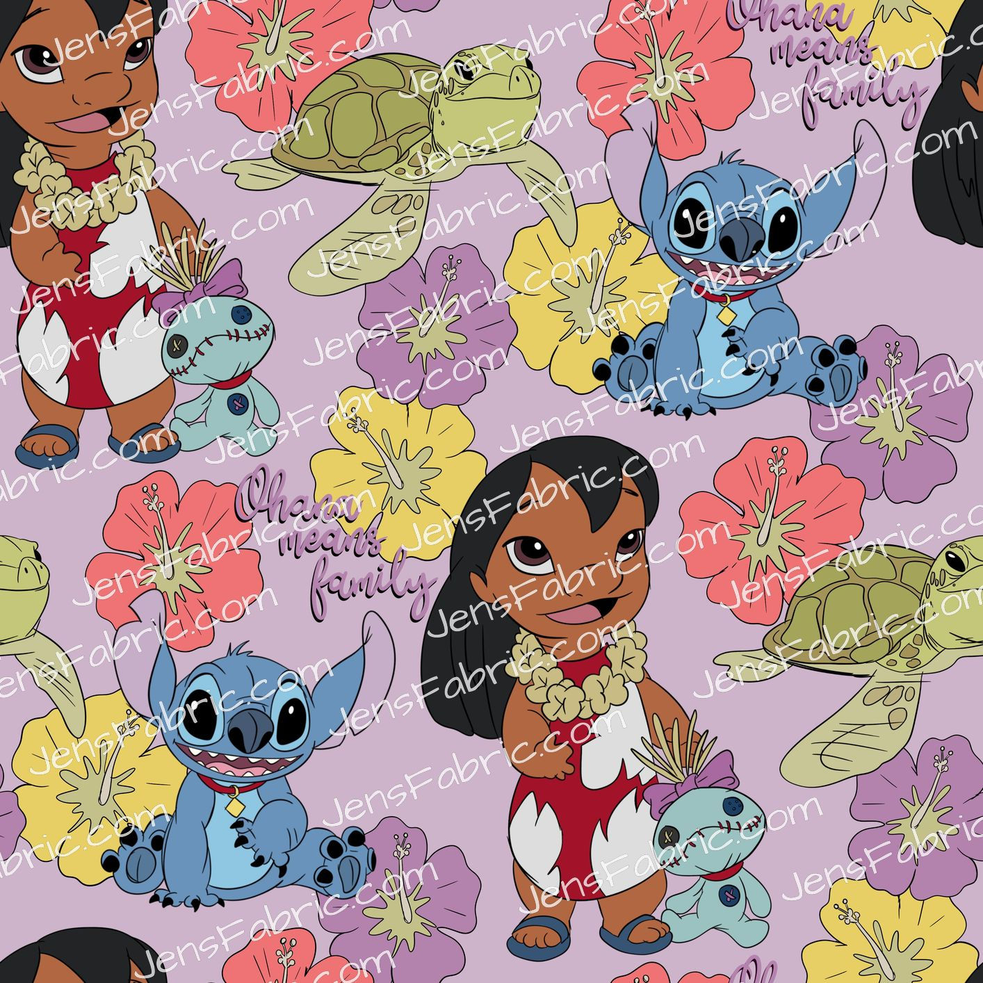 HHarlow Designs: Lilo and Stitch Cute Toss on Light Purple