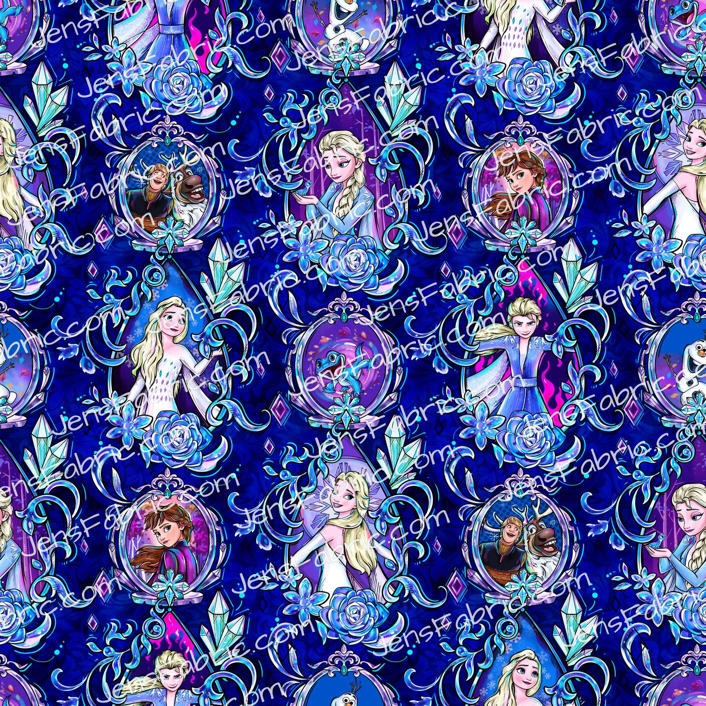 Magical Motif: Frozen Portrait Toss Dark Blue