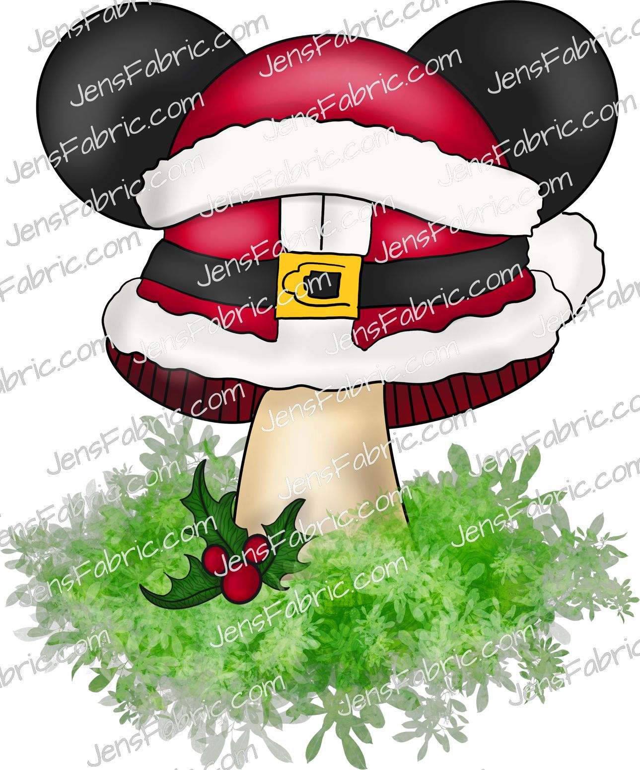 Santa Mickey Mushroom Panel