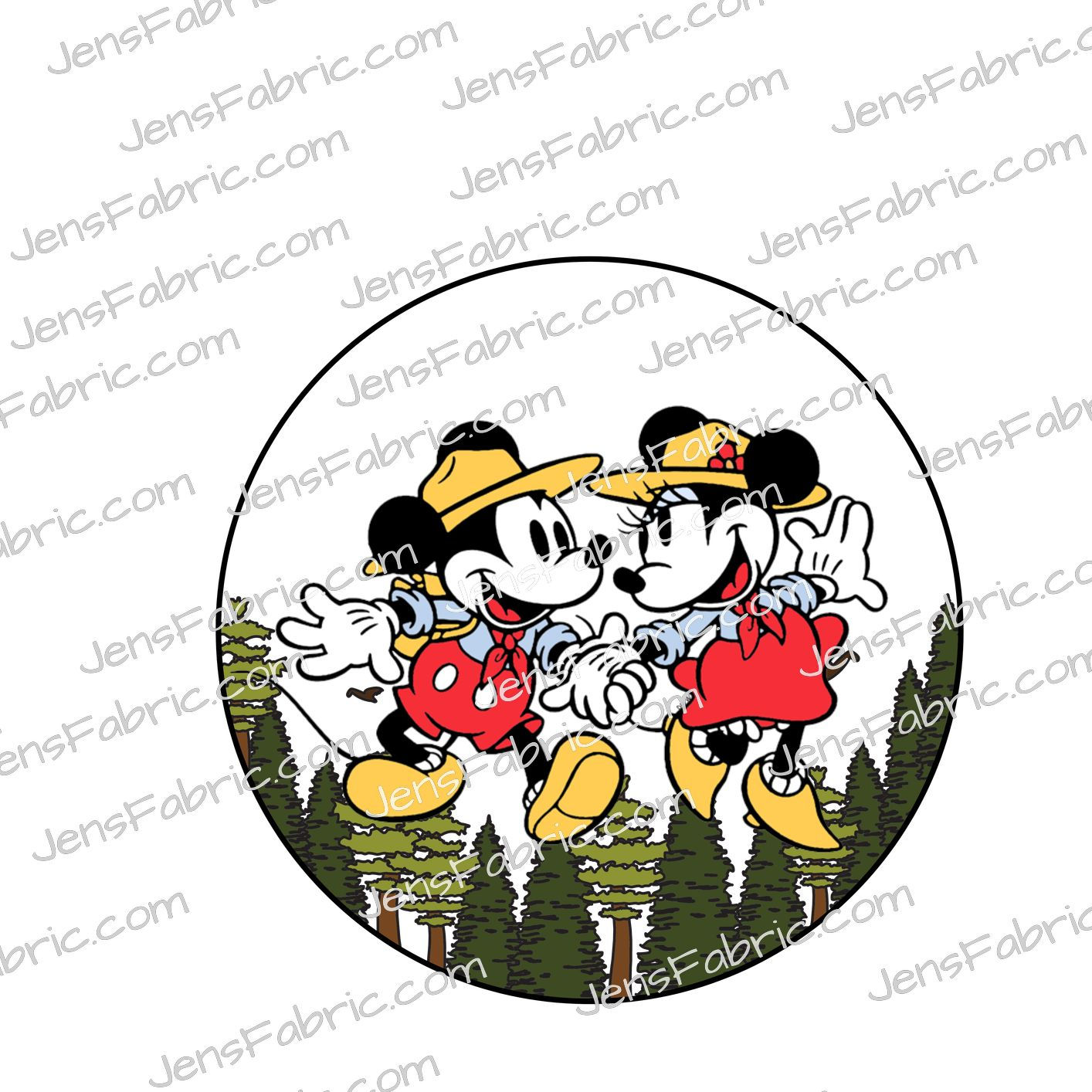 Camping Mickey couple Panel