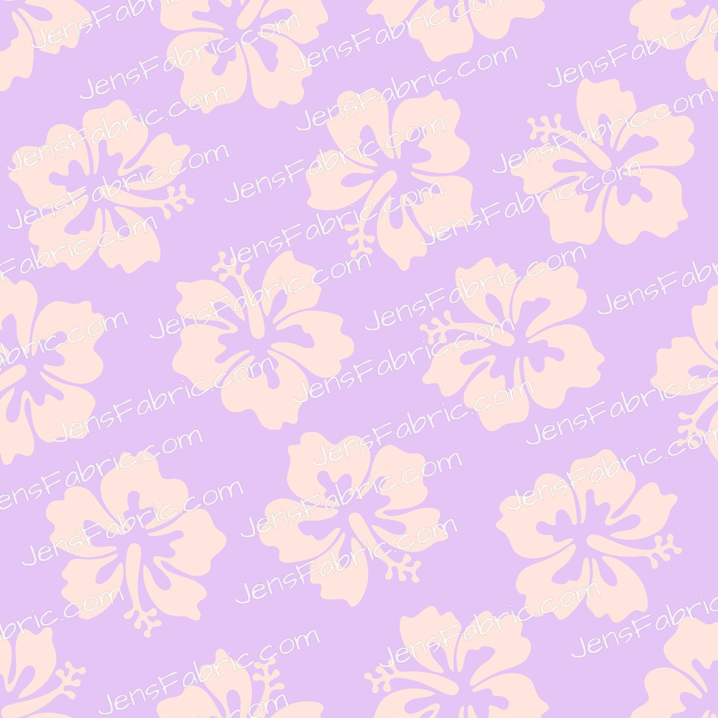 R44 Spring Time Stitch: peach hibiscuss on lavender