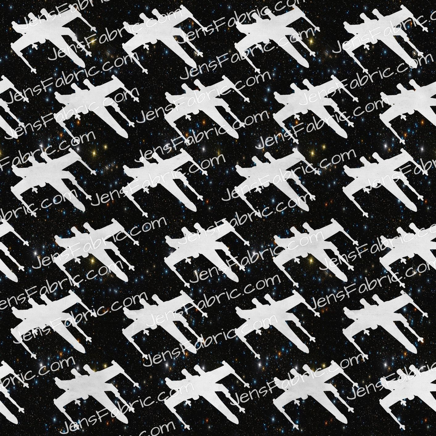R43 Toy Story x Star Wars: White ships on black