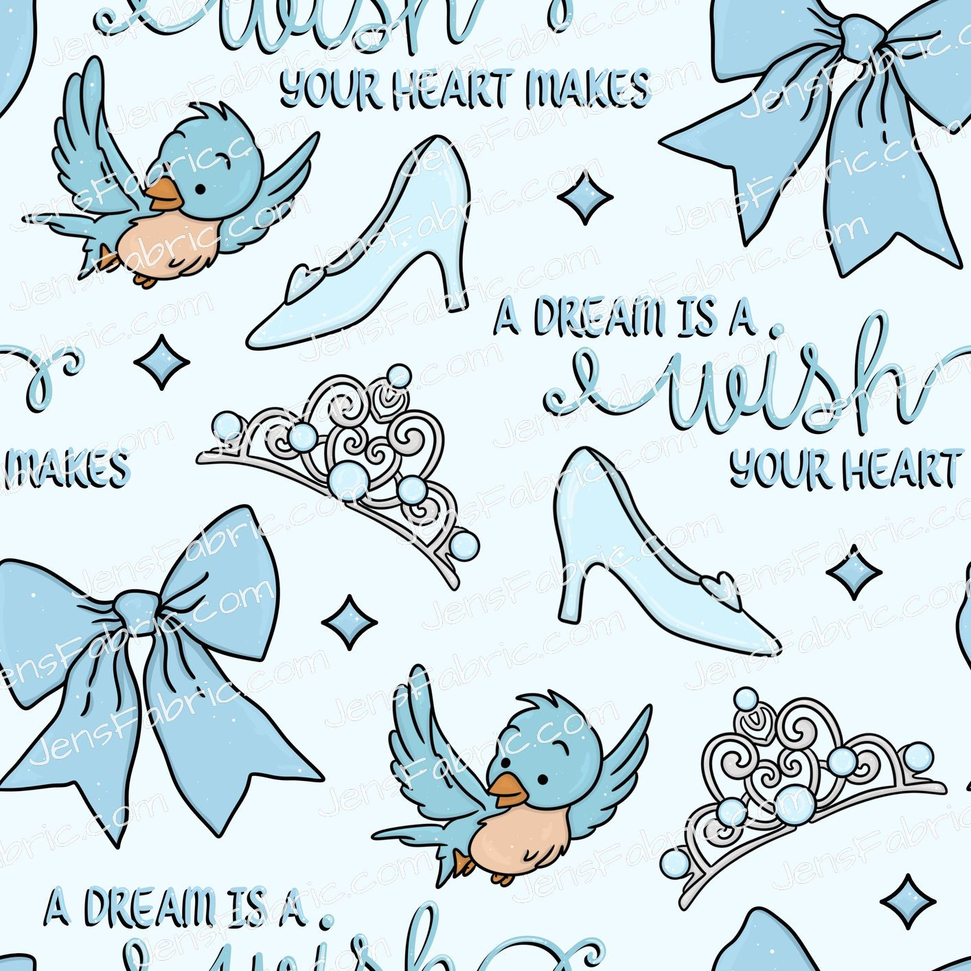 HHarlow Designs: Cinderella Quotes on Light Blue