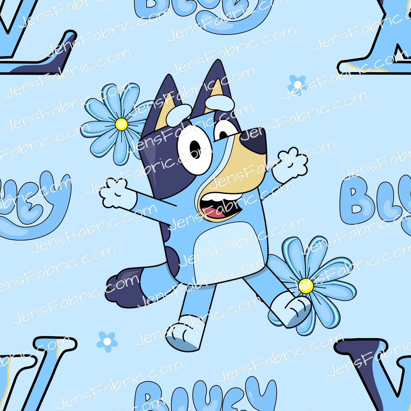 Bluey and blue dasies