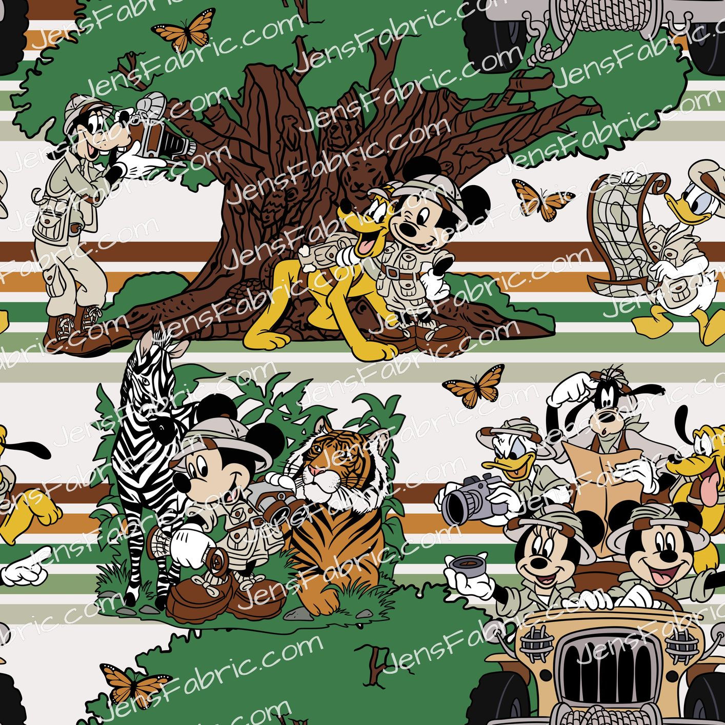 HHarlow Design: Safari Fab 5 Characters on Stripes