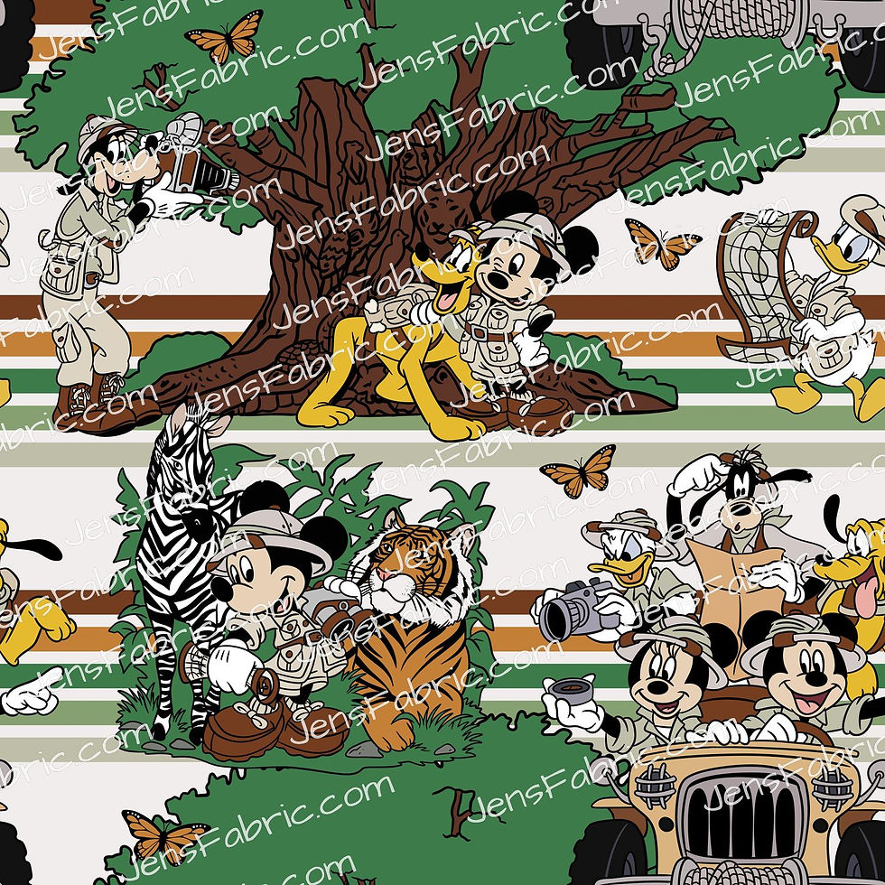 HHarlow Design: Safari Fab 5 Characters on Stripes