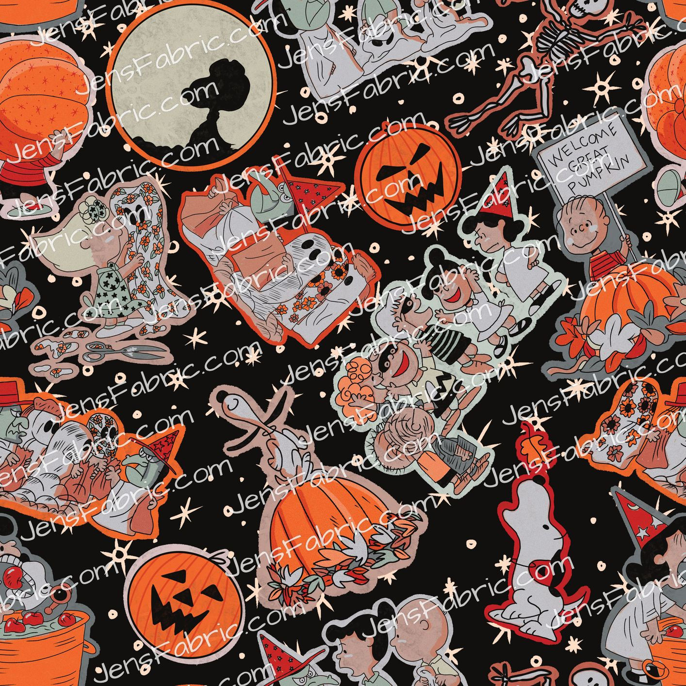 Cherry Fizz: Charlie Brown Peanuts Halloween on Black