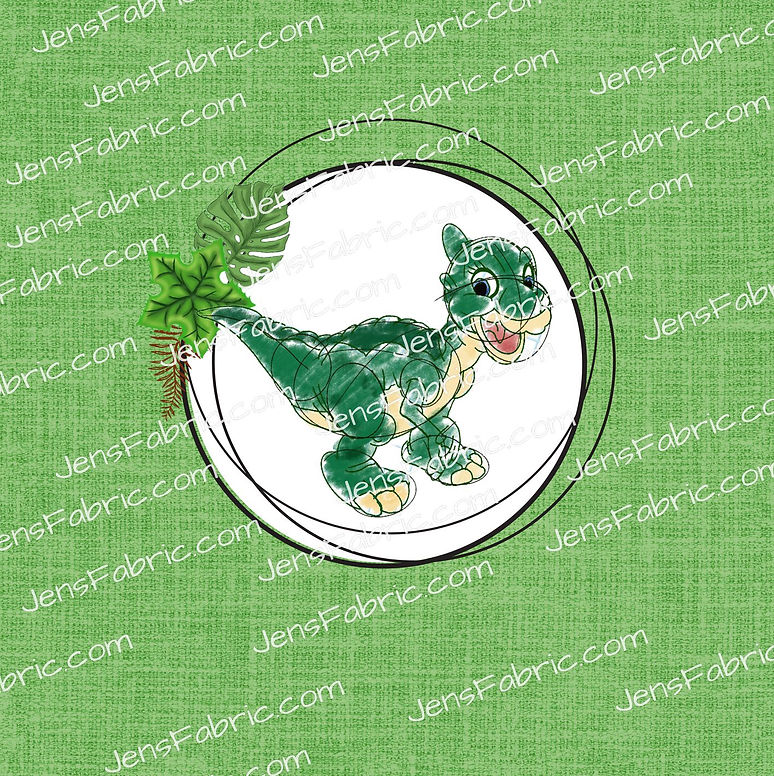 R24 Land Before Time: Sketchy Duckey Panel Green