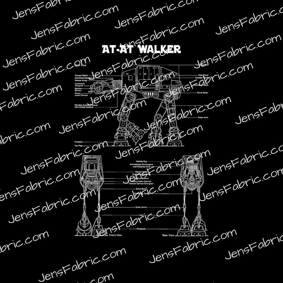 R18 Star Wars Schematics: At-at Walker panel black