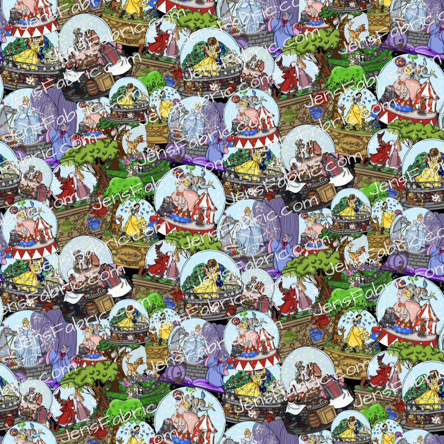 Disney Snow Globes Stack 5