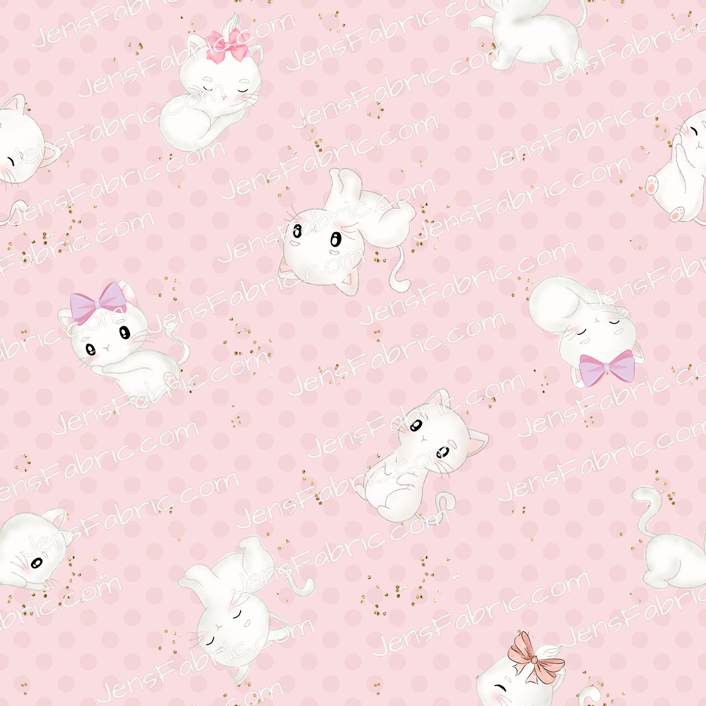 Pink Cats: Cat Toss on Pink Dots