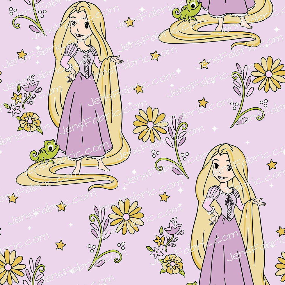 HHarlow Designs: Cartoon Rapunzel on Light Purple