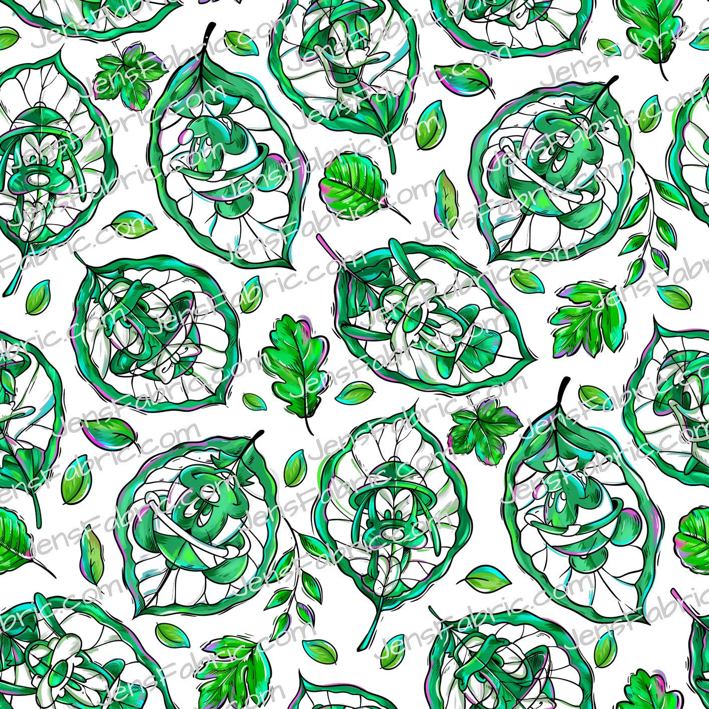 Magical Motif AK: Character Leaves on White