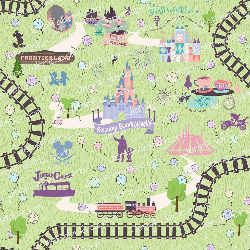 R16 California Magic: disneyland map print
