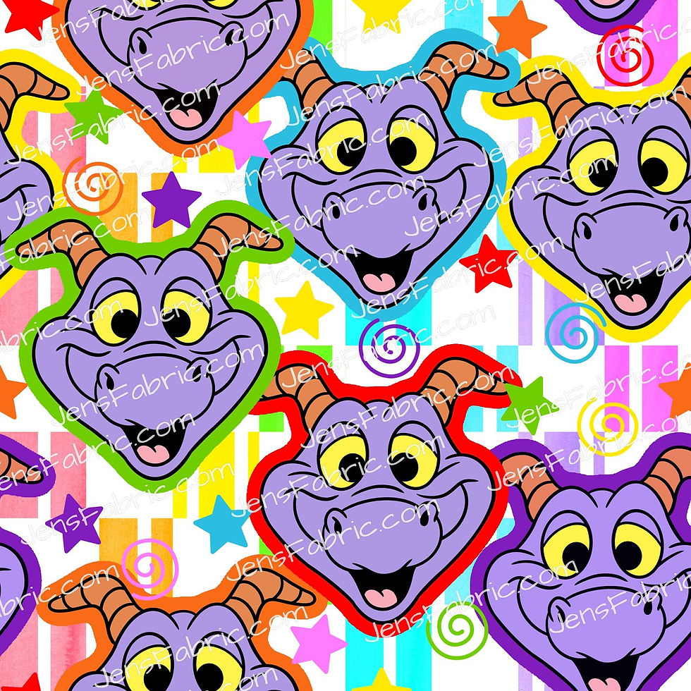 HHarlow Designs: Figment Faces on Rainbow Gingham