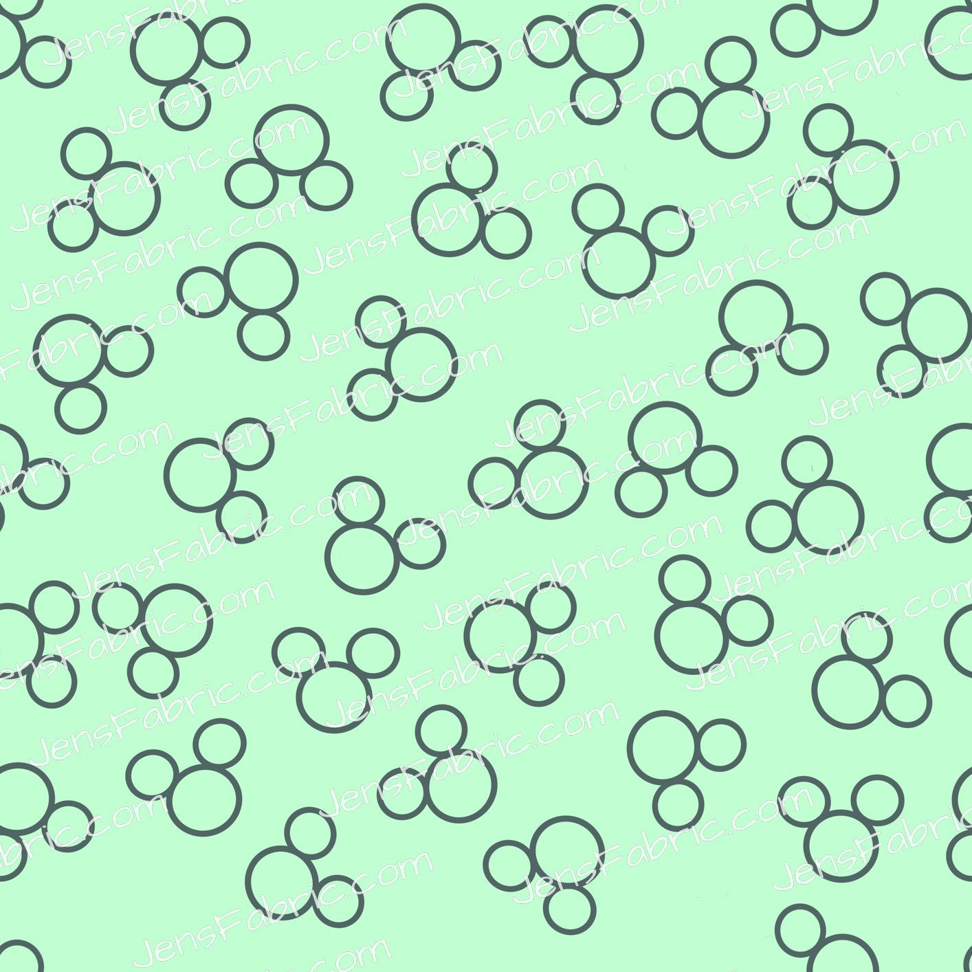 Pastel Mickey Heads: green mickey toss