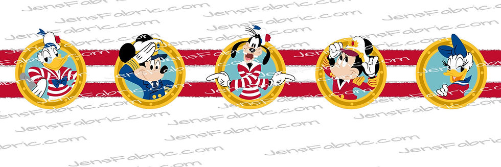 HHarlow Designs: Cruising Pals Double Border (pick background color)