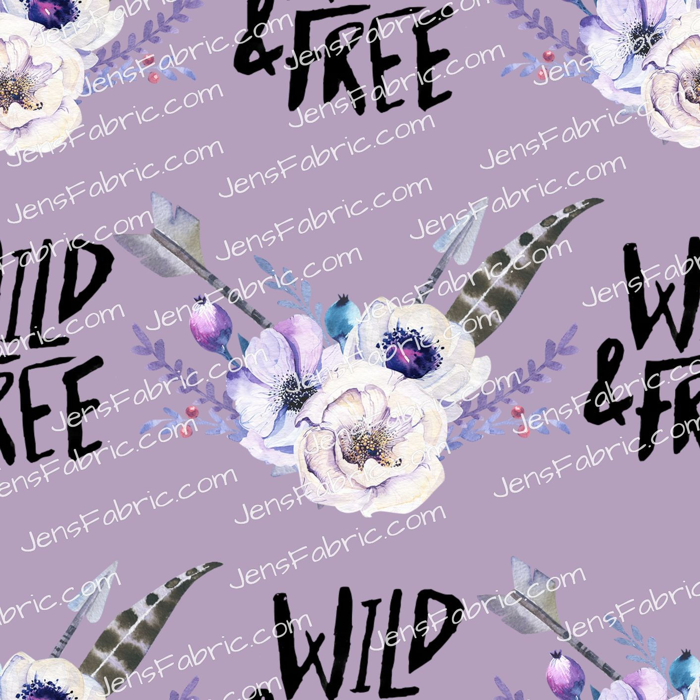 Wild and Free Lavender Floral Toss
