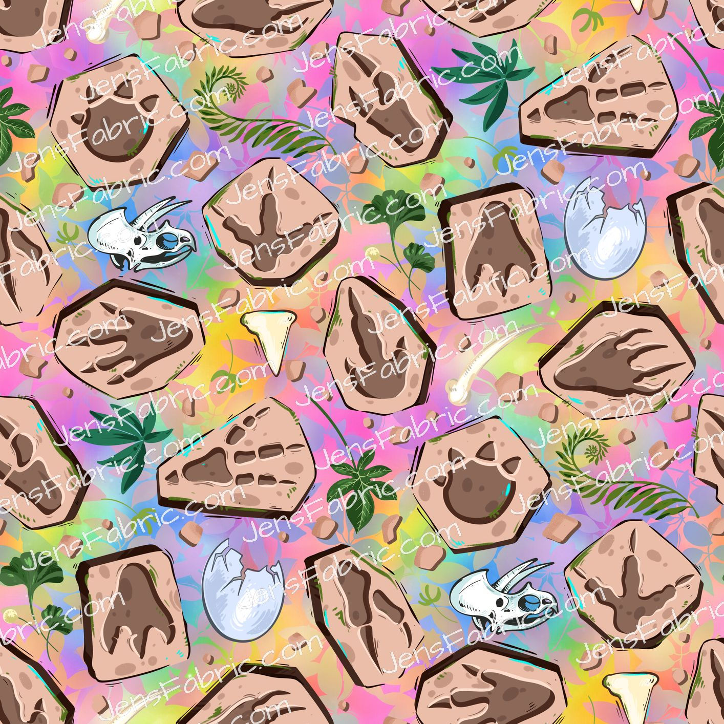 Magical Motif Jurassic Park: foot print on pink