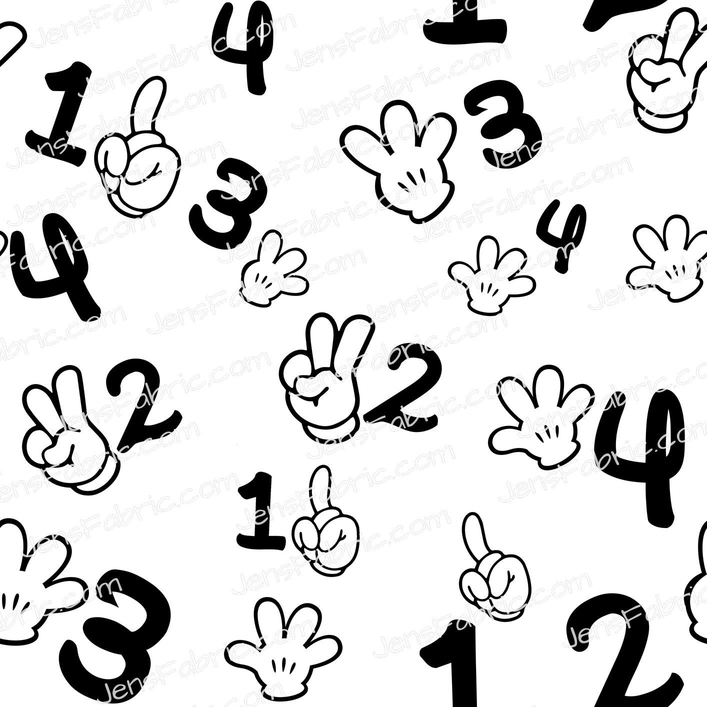 Mickey Number Toss on white