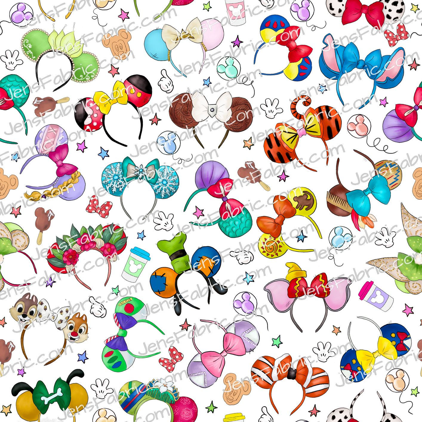 Character ear toss on white