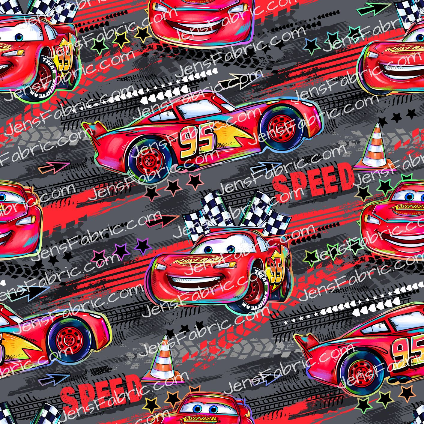 Magical Motif Cars: Streaks toss on Grey