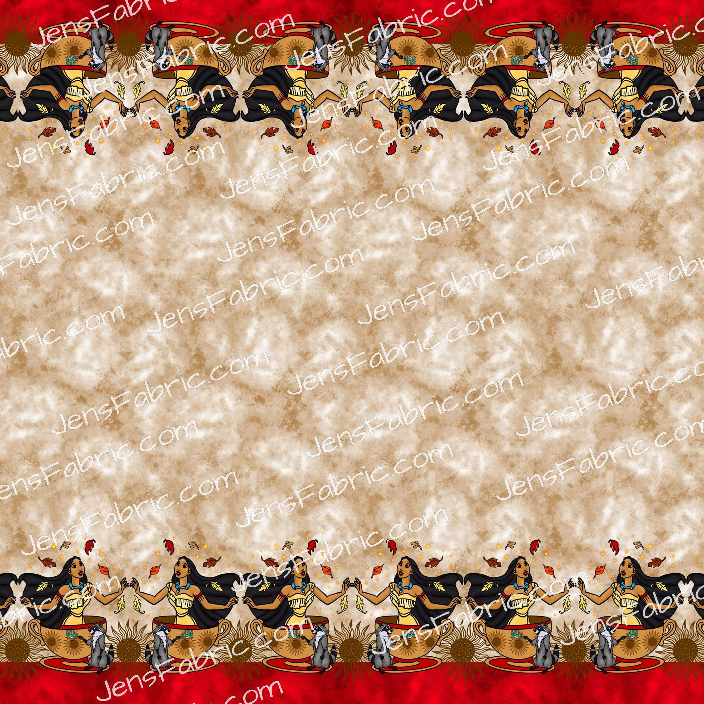 R13 OG Princess Tea Cups: pocahontas border non continuous