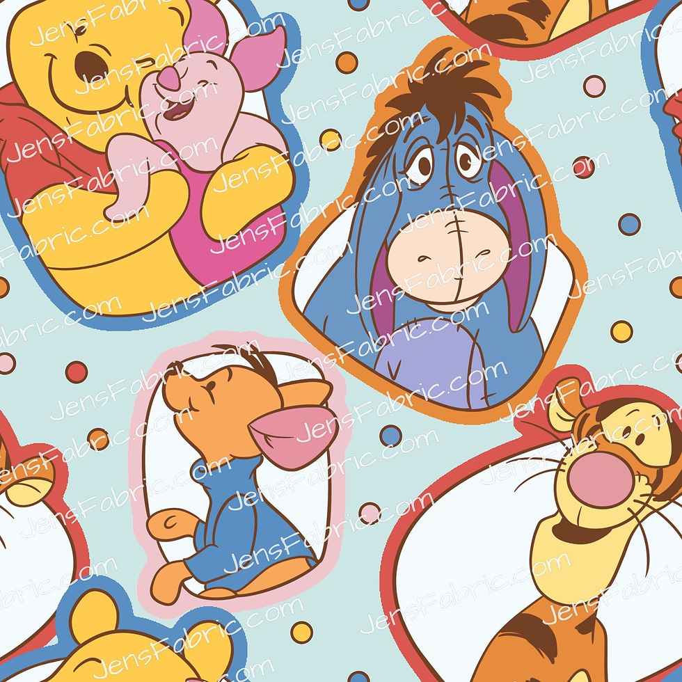 HHarlow Designs: Winnie the Pooh Poses on Light Blue