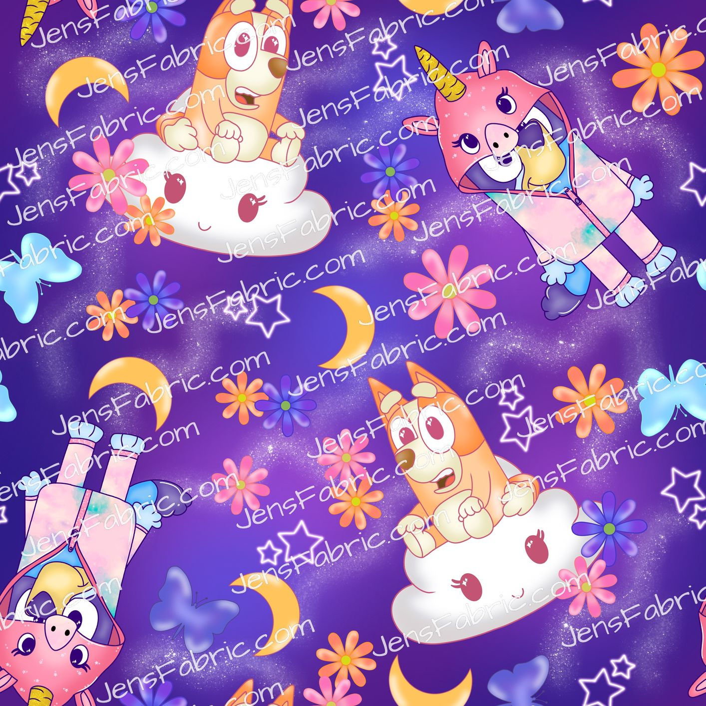 Bluey PJ Toss on Purple