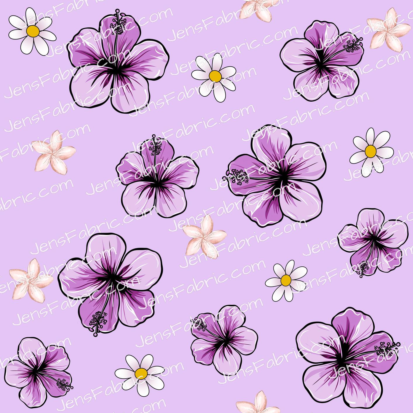 R44 Spring Time Stitch: purple hibiscuss