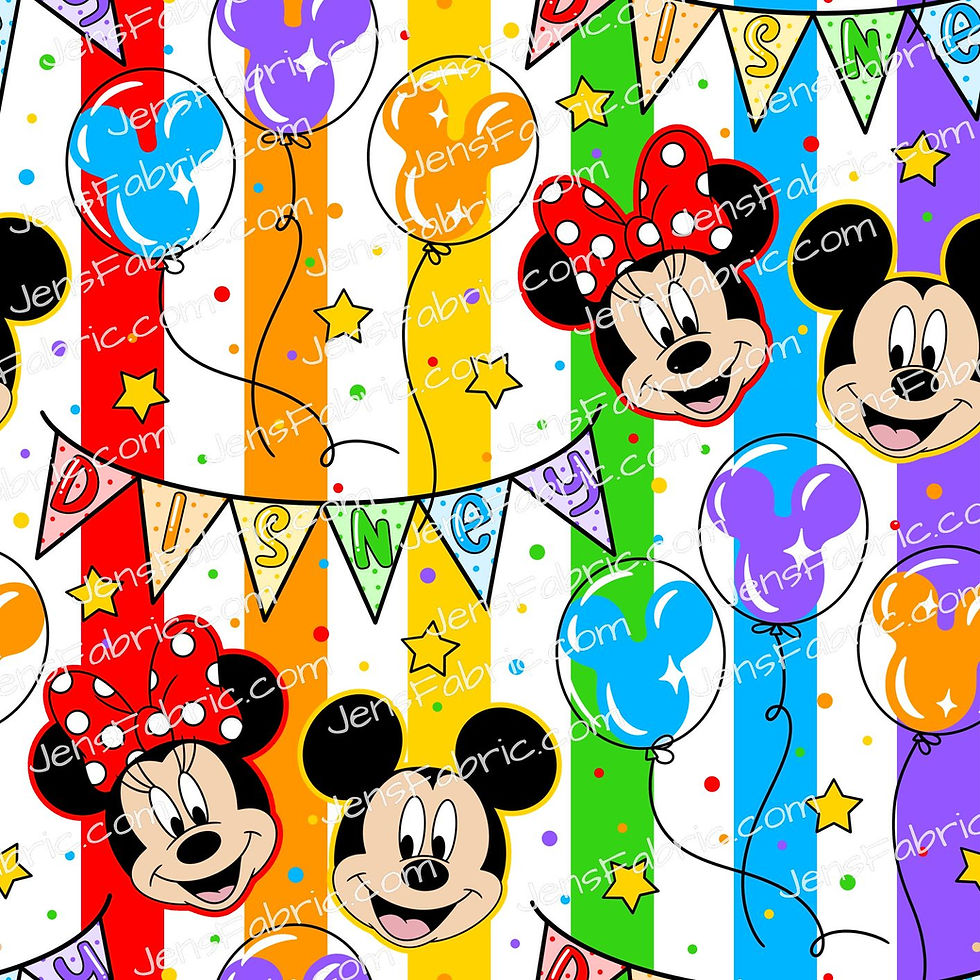 HHarlow Designs: Rainbow Mickey and Minnie Banner on Rainbow Stripes