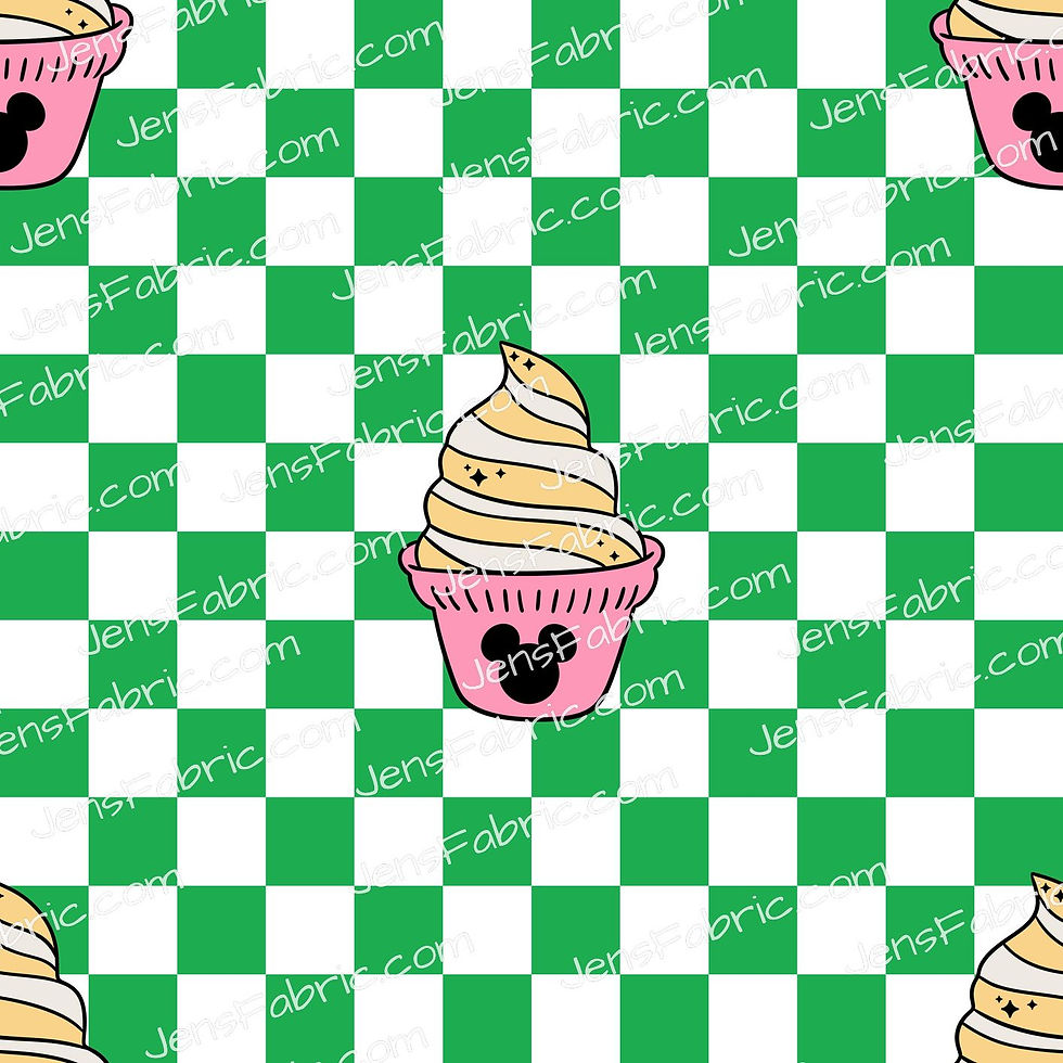 HHarlow Designs: Dole Whip on Green Gingham
