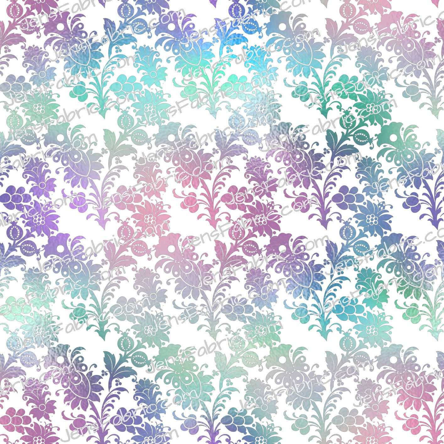 Iridescent: Rainbow Shimmer Floral Toss