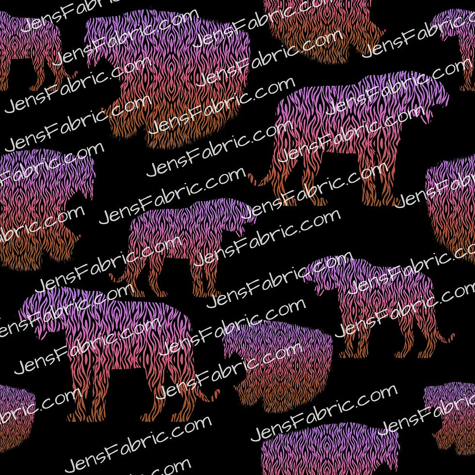 Wild Safari Pink Tigers on Black