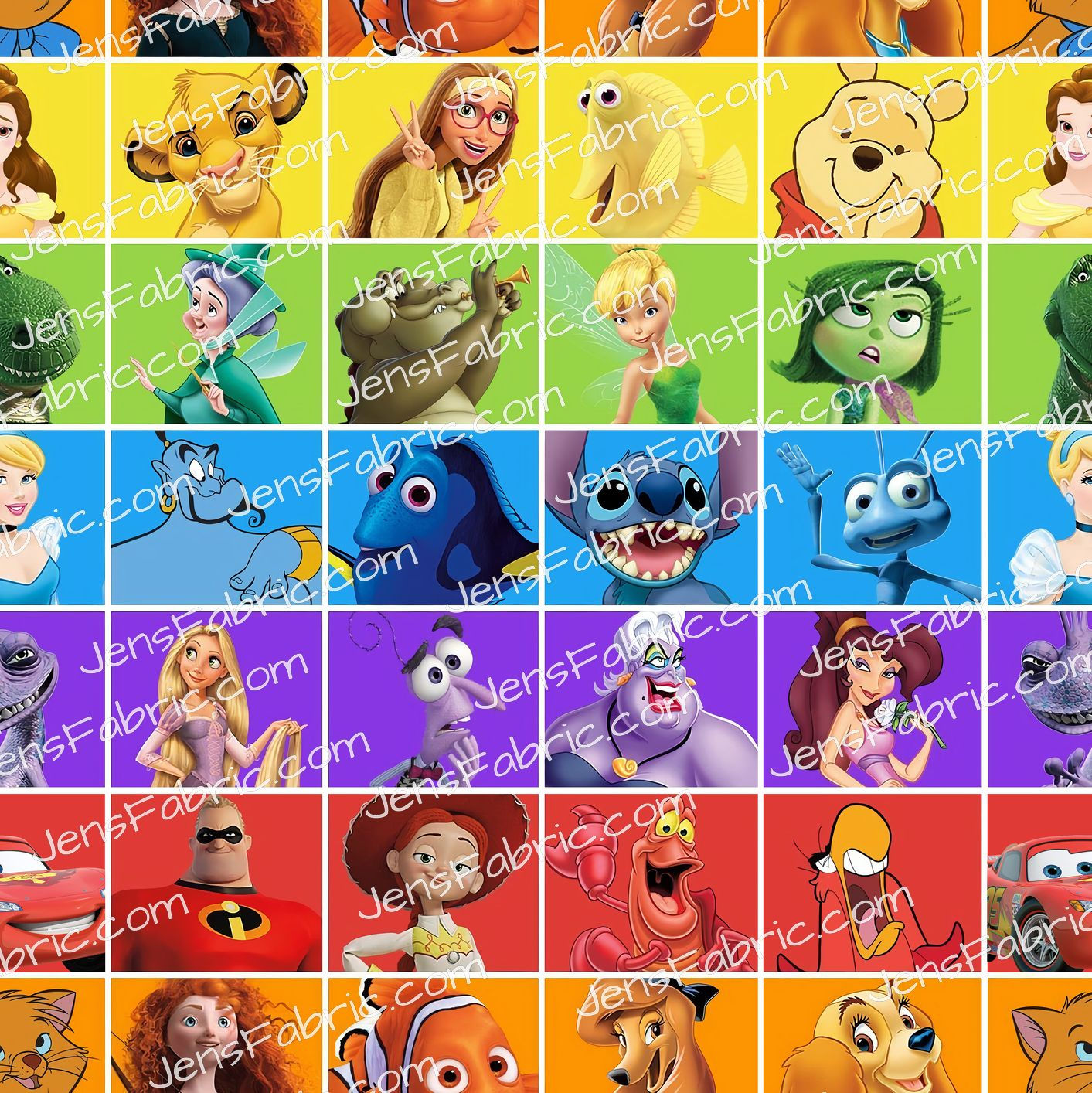 Rainbow Disney Squares