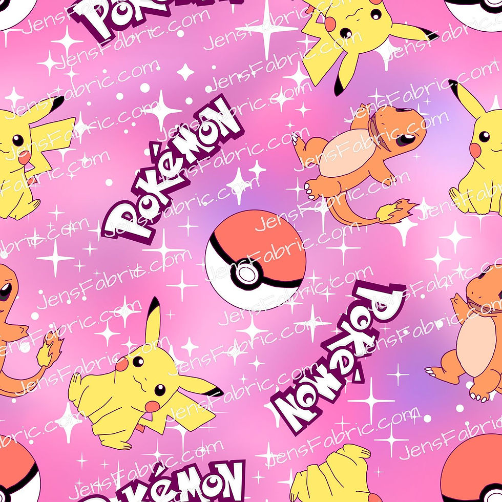 Charmander and Pikachu Toss on pink