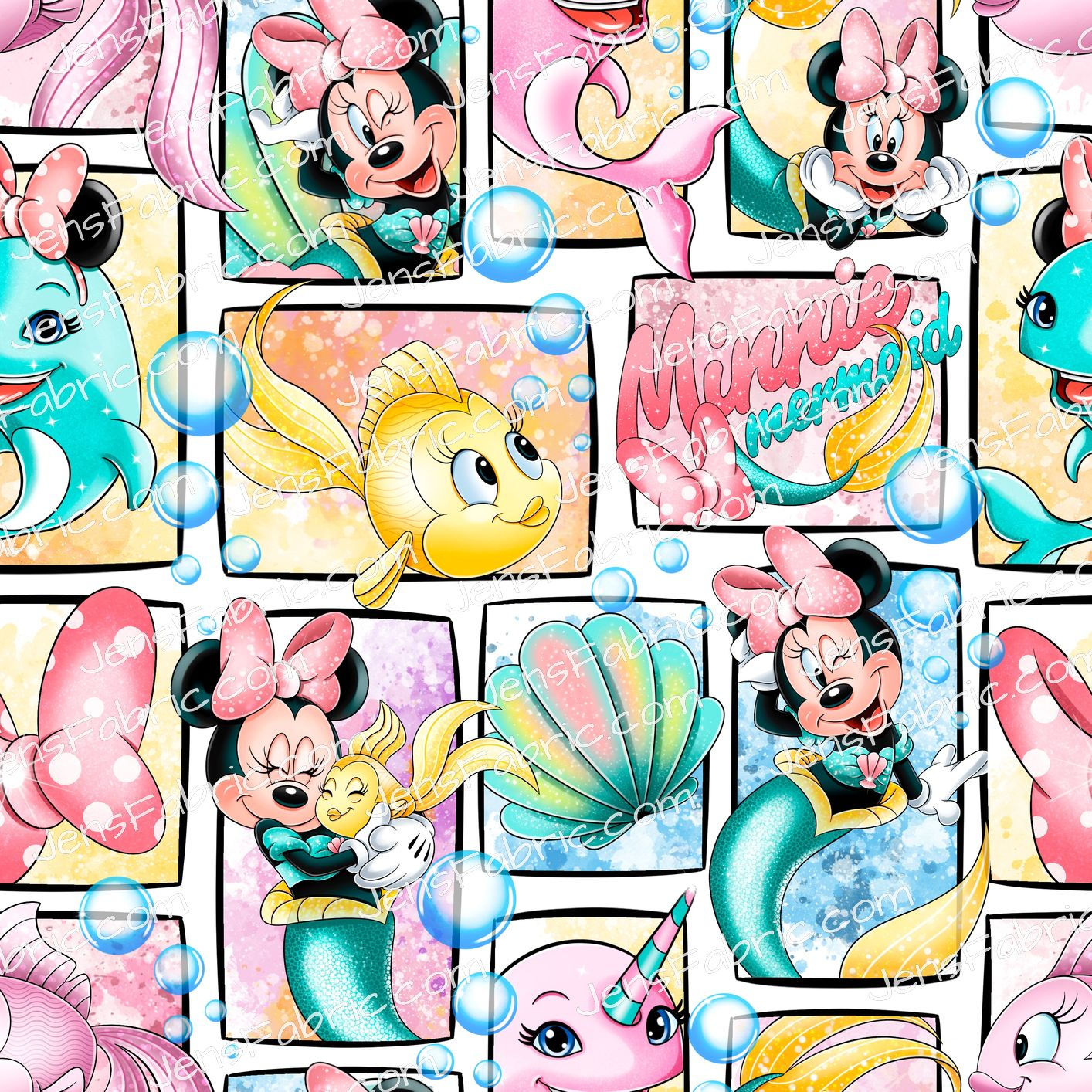 Minnie Mermaid Comic Print