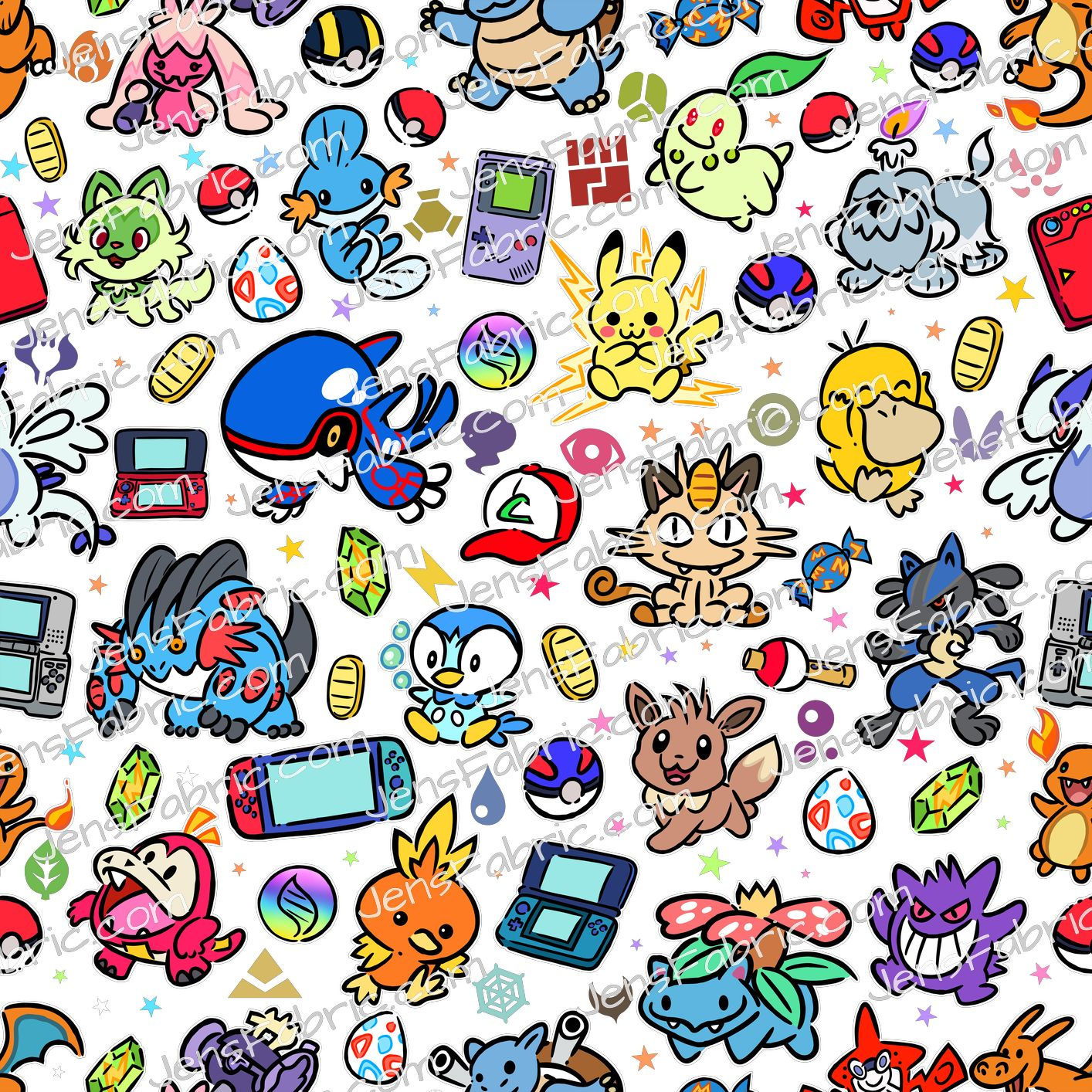 Pokemon Cuties: Monster Toss on White