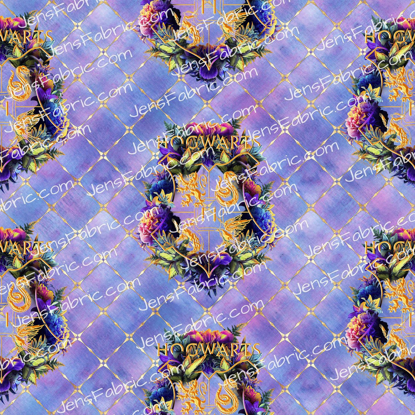 Hogwarts Crest on purple