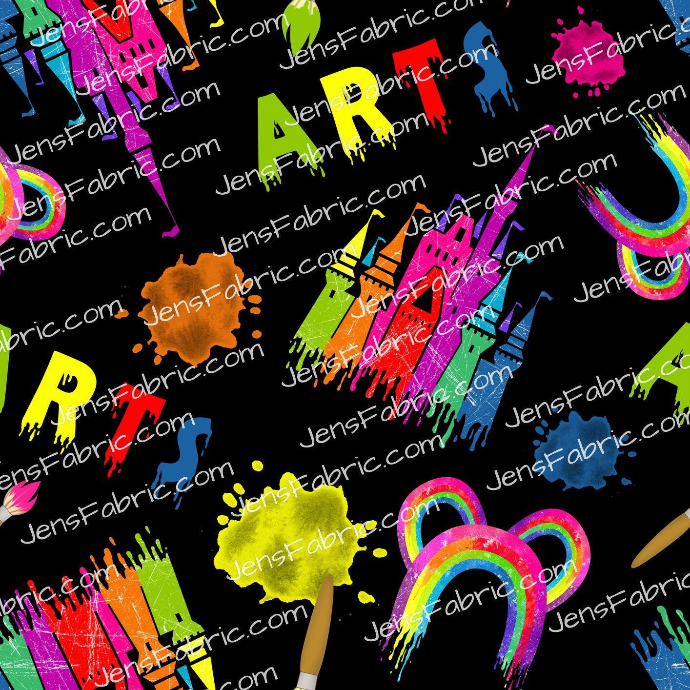 Festival of the Arts Rainbow Toss on Black