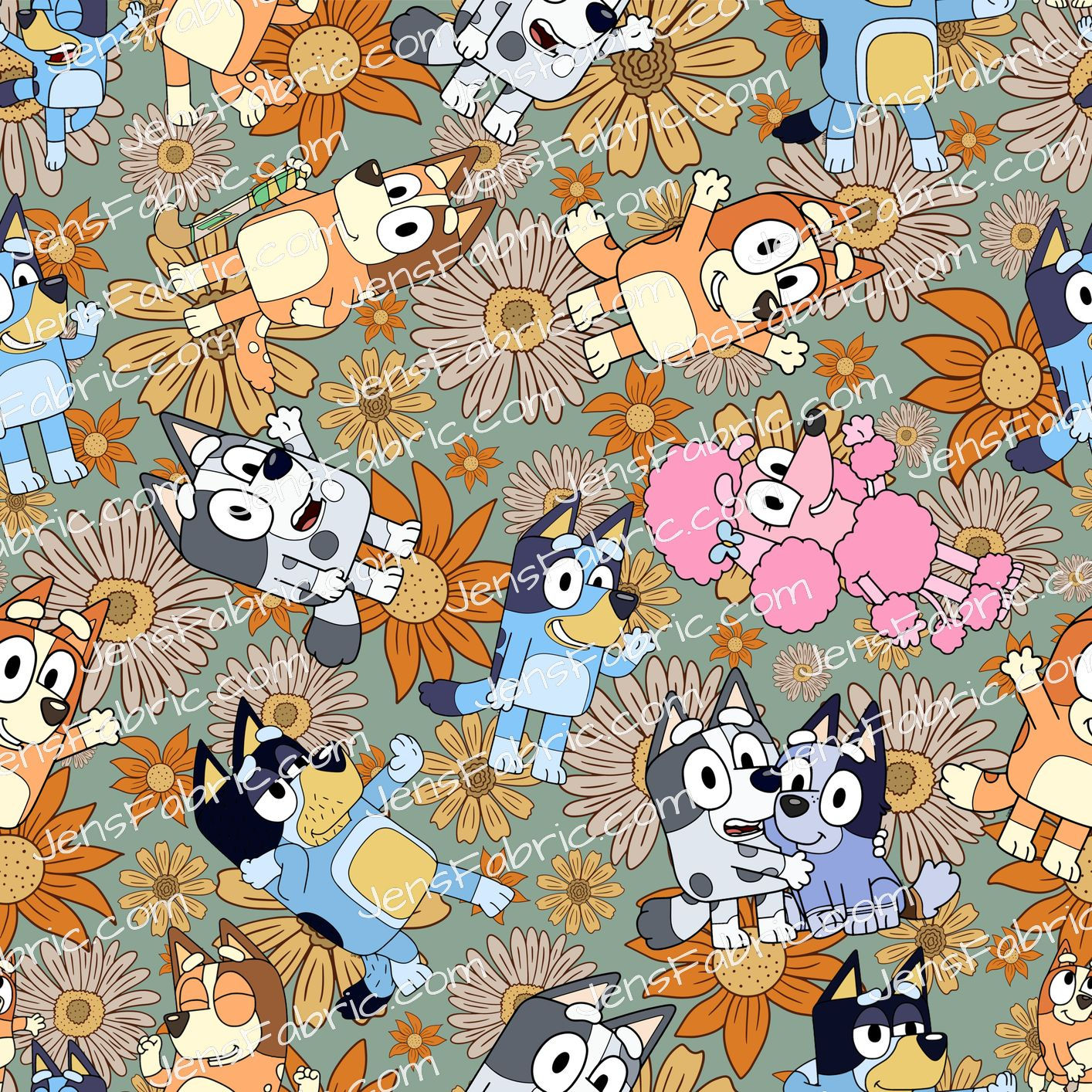 Boho Bluey Floral Toss