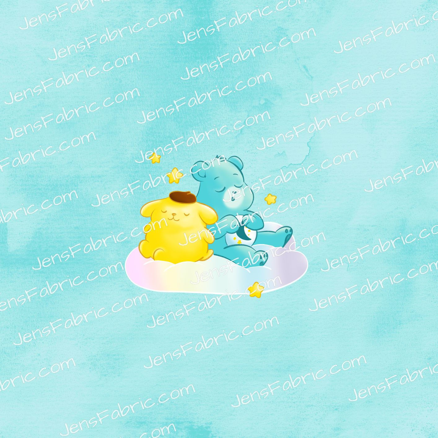 R42 Care bear x sanrio: teal panel