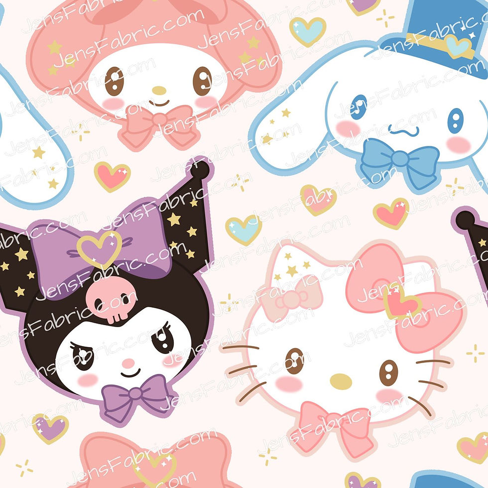 HHarlow Designs: Sanrio Faces Toss on Off White
