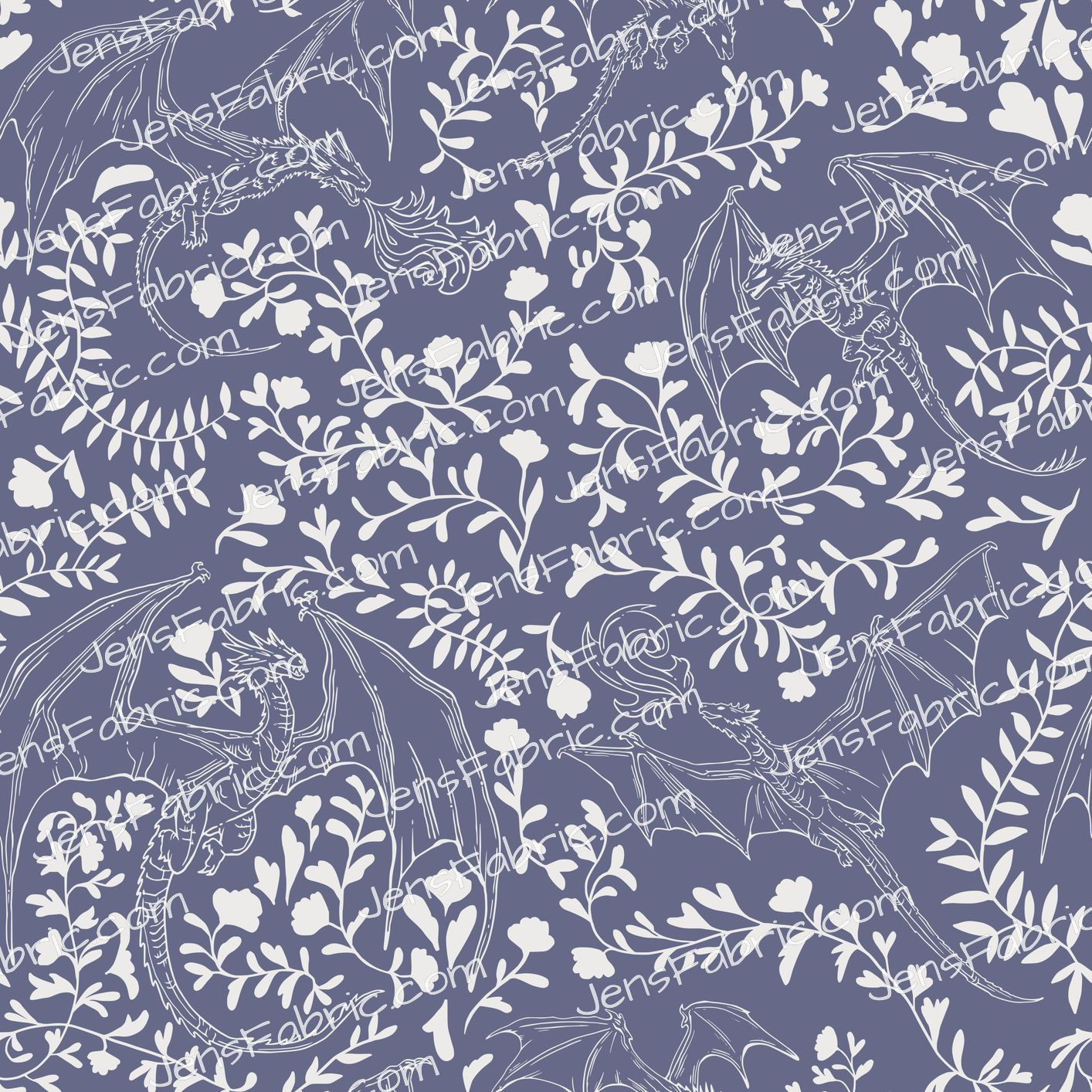 R37 Literary Toile Smut: Floral Dragon Coord Dark