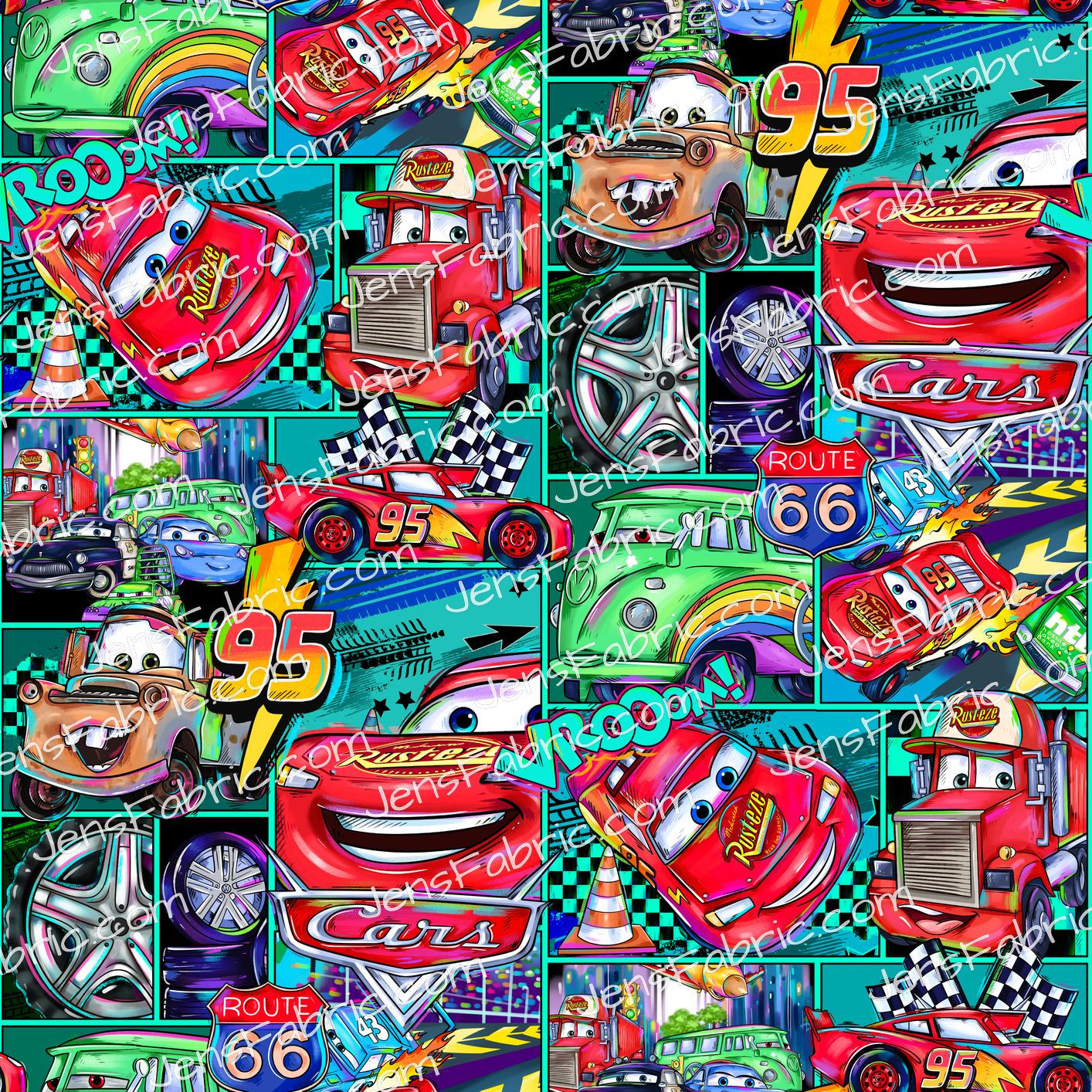 Magical Motif Cars: Comic Print