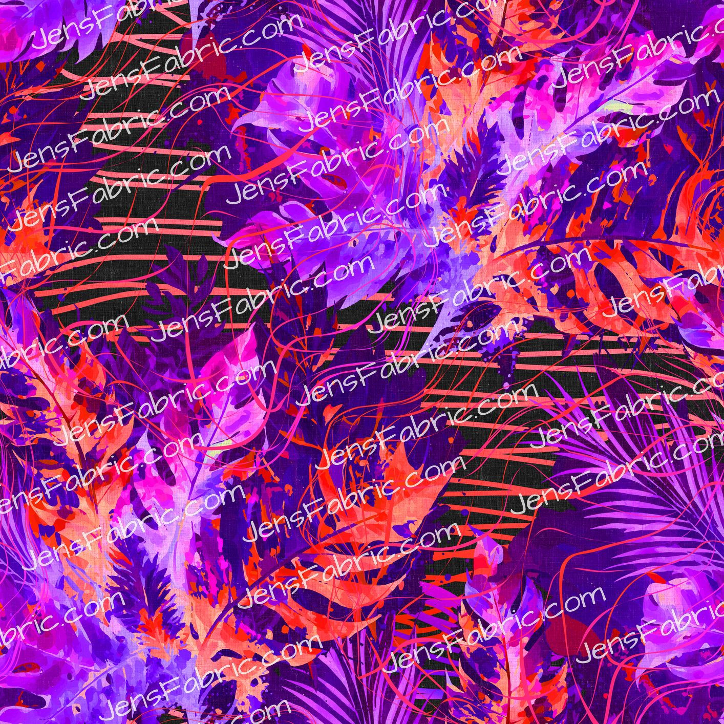 RS: purple and orange tropical leaves