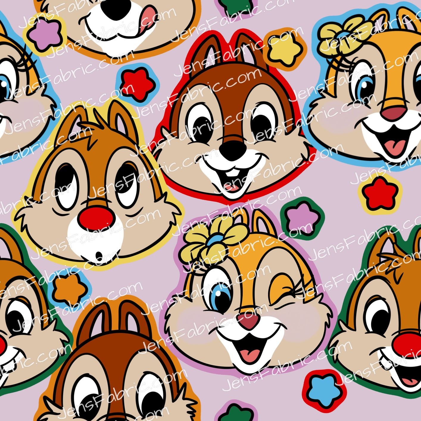 HHarlow Designs: Chipmunk Faces on Mauve