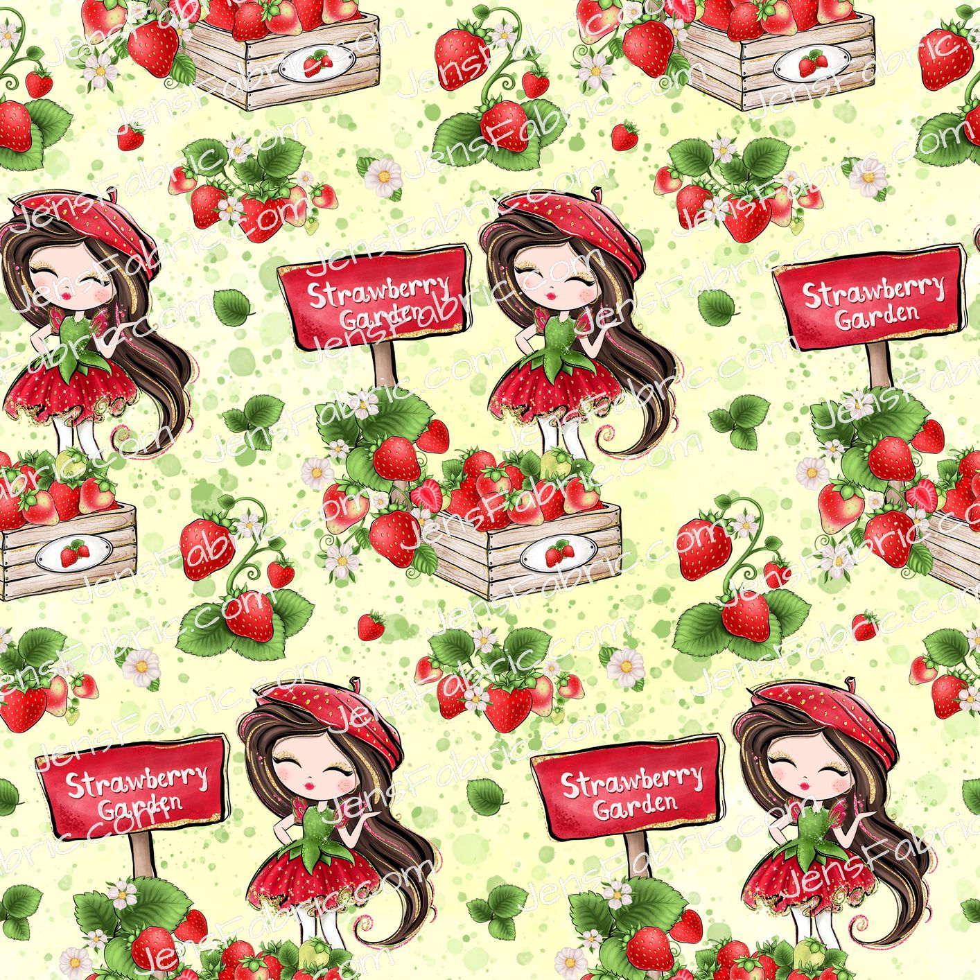 R19 So Berry Sweet: Strawberry stand toss on yellow